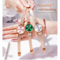 Женские ультратонкие минималистичные часы OLEVS, водонепроницаемые с розово-белым мини-красивым платьем, кварцевые женские часы